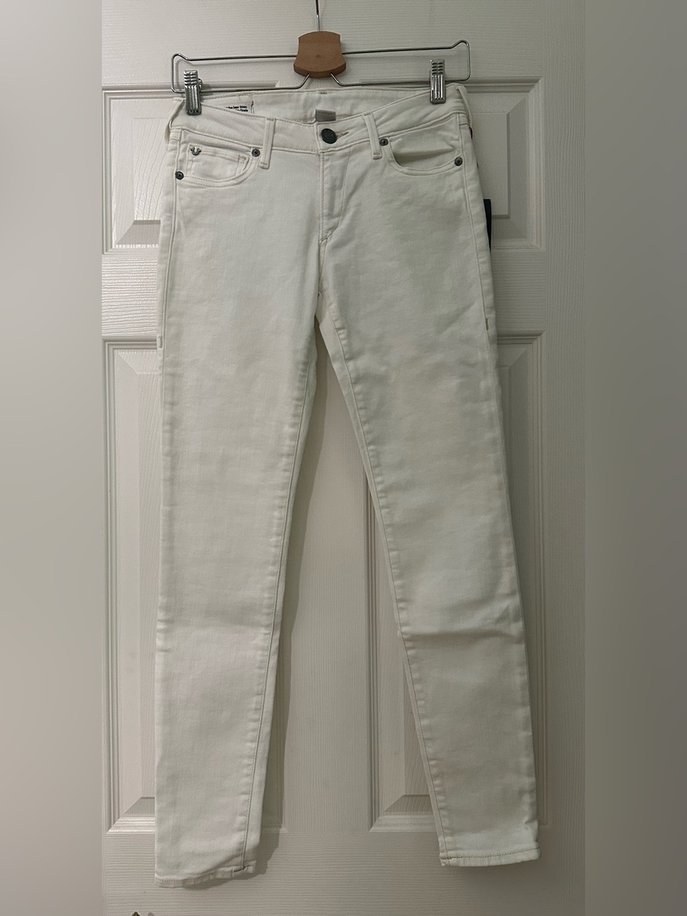 NWT True Religion Casey Low Rise Super Skinny Jeans Optic White
